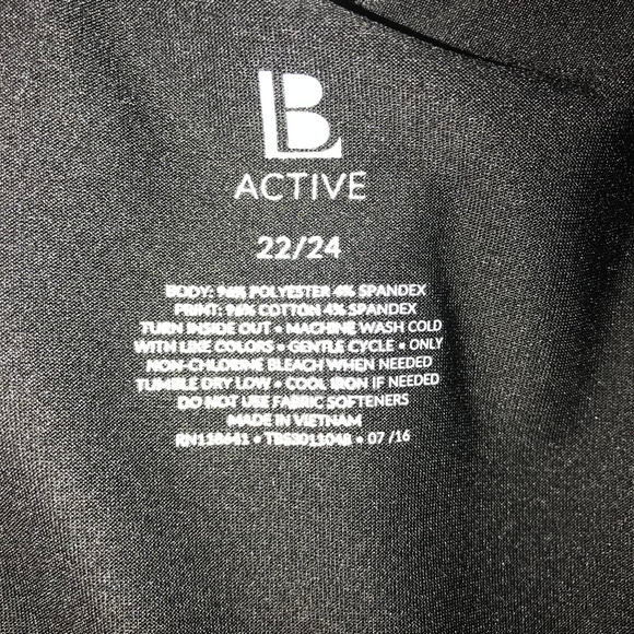 Workout Long Tank Top, Size 22/24 - Picture 3 of 4